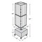 Azar Displays Four-Sided Pegboard Tower Floor Display on Metal Wheeled Base. Spinner Rack Stand. 701415-ORG - alternate 4